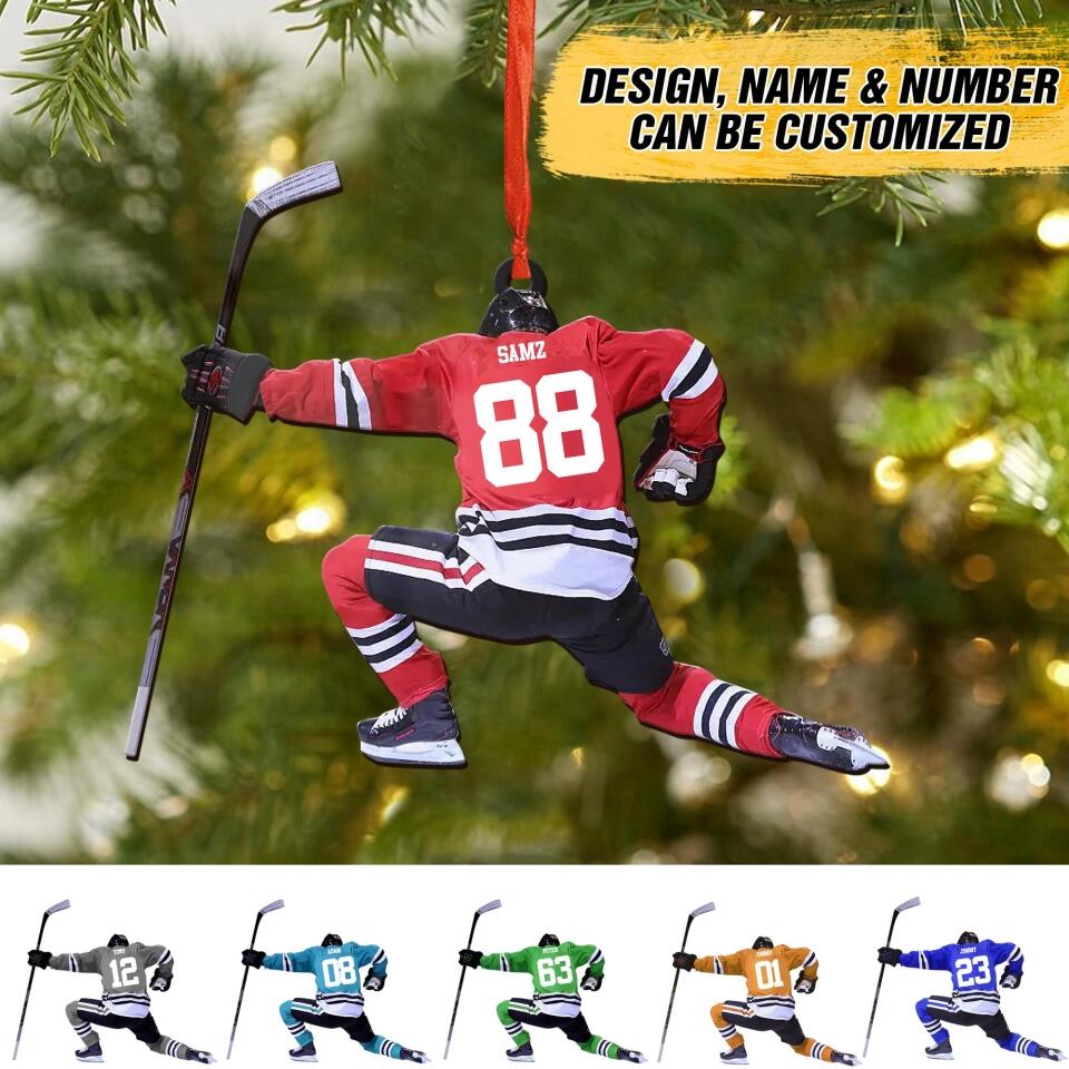 Hockey Players- Personalized Acrylic Ornament