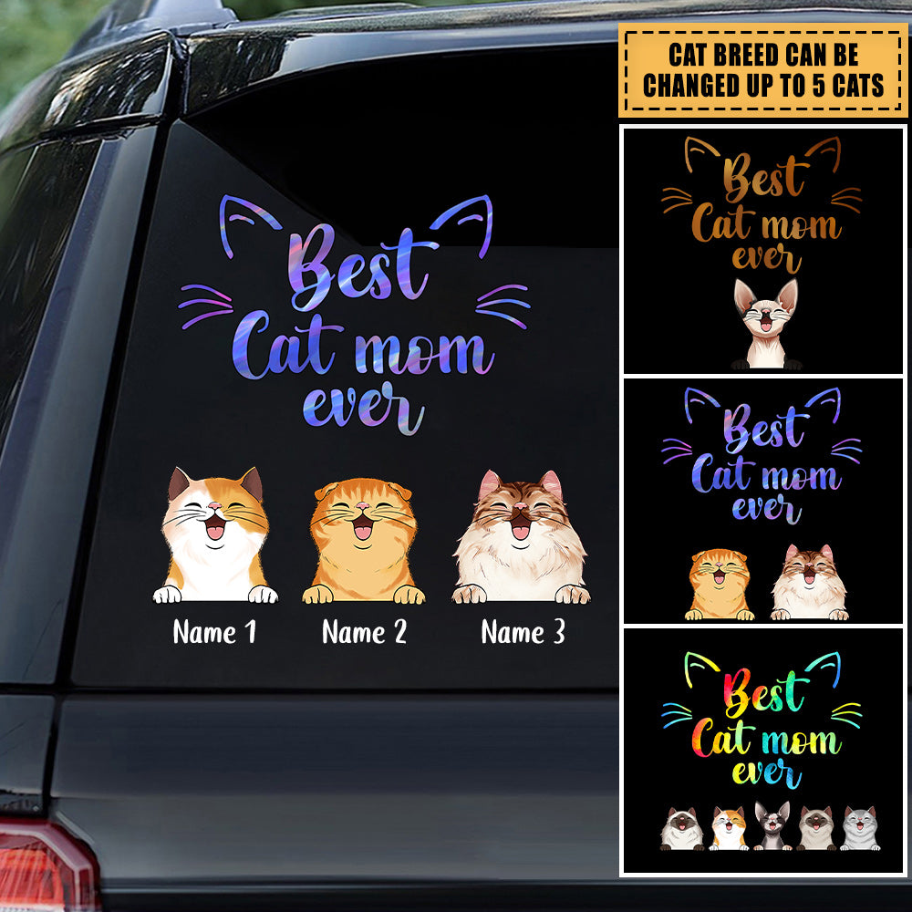 Best Cat Mom-Beautiful Gift For Cat Mom Personalized Decal