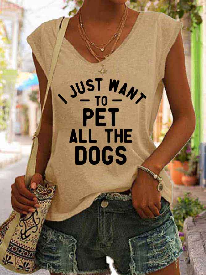 Women's I Just Want To Pet All The Dogs Tank Top
