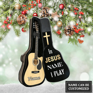 Guitar Bag In Jesus Name I Play Ornament