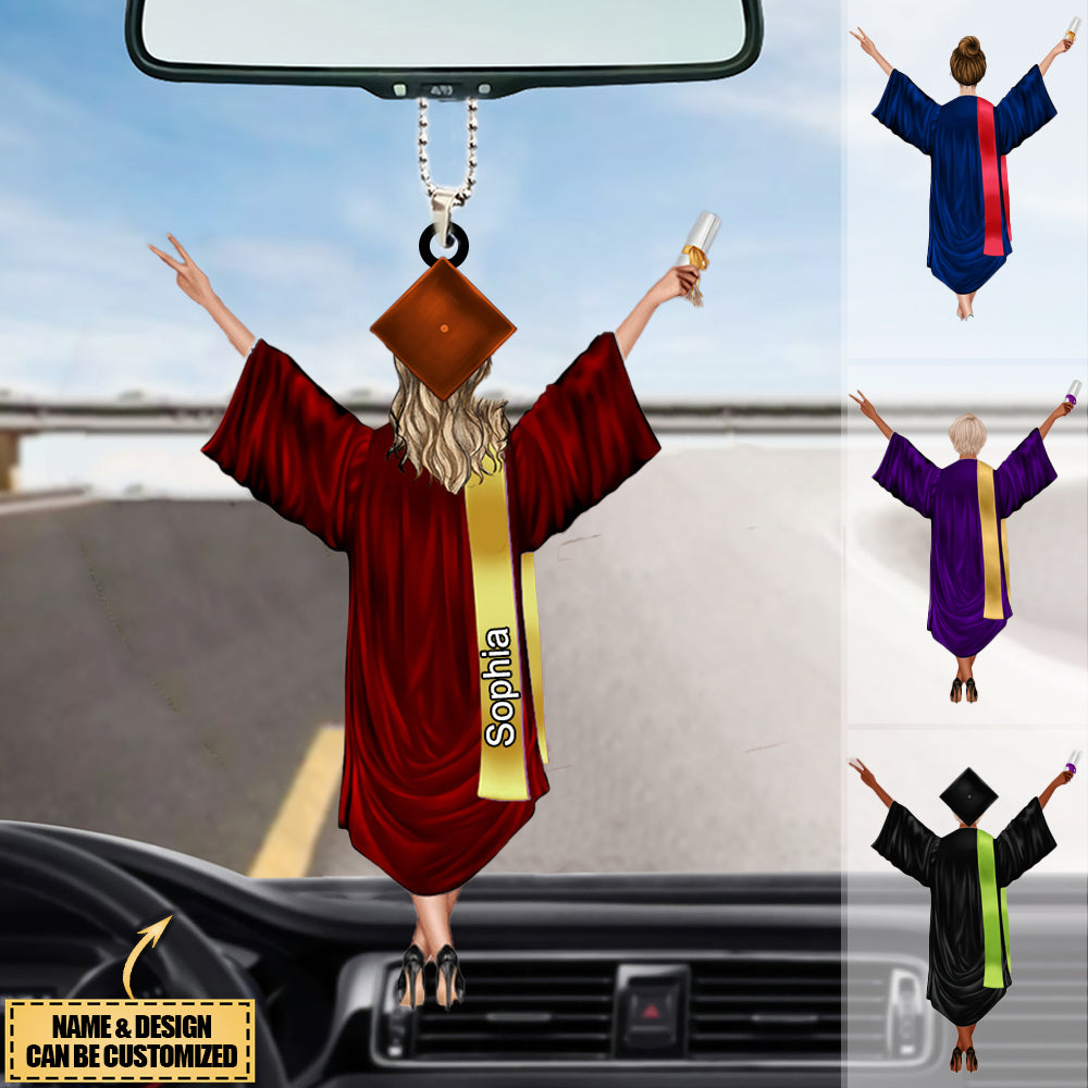 Personalize Graduation Girl Ornament