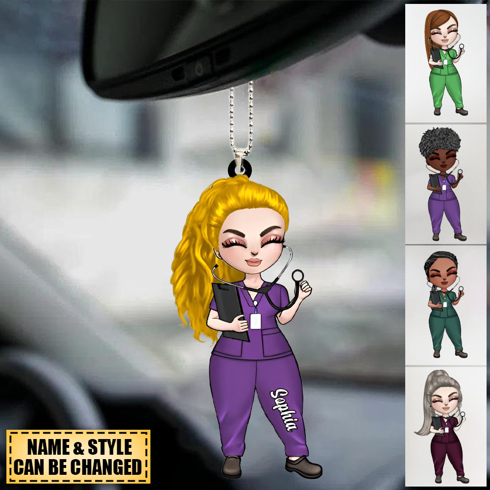 PERSONALIZED FEMALE NURSE ORNAMENT - LOVELY GIFT FOR NURSE