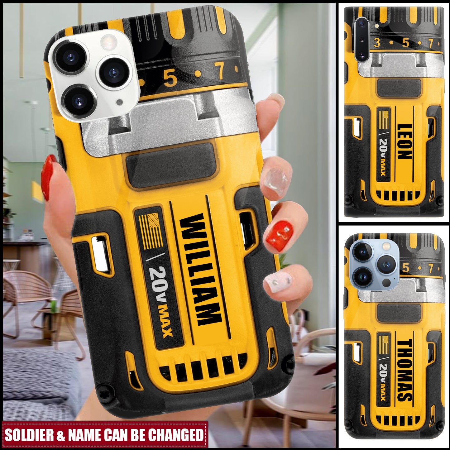 PERSONALIZED POWER TOOLS PHONE CASE