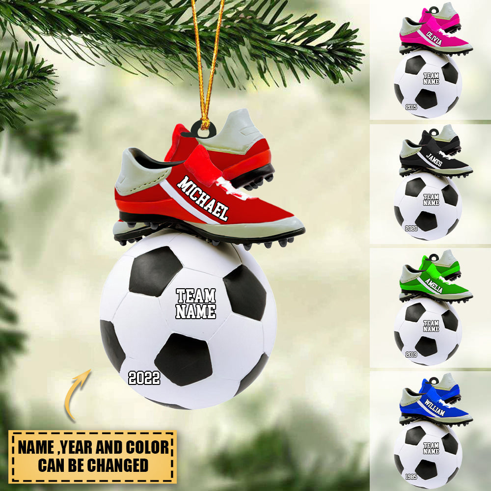 Personalized Soccer Christmas Ornament - Great Gift Idea For Soccer Players&Soccer Lovers