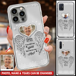 A Big Piece Of My Heart Lives In Heaven - Personalized Memorial Phone Case