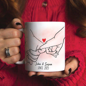 I Pinky Promise To Always Be By Your Side Personalized Couple Mug, Gift For Couple