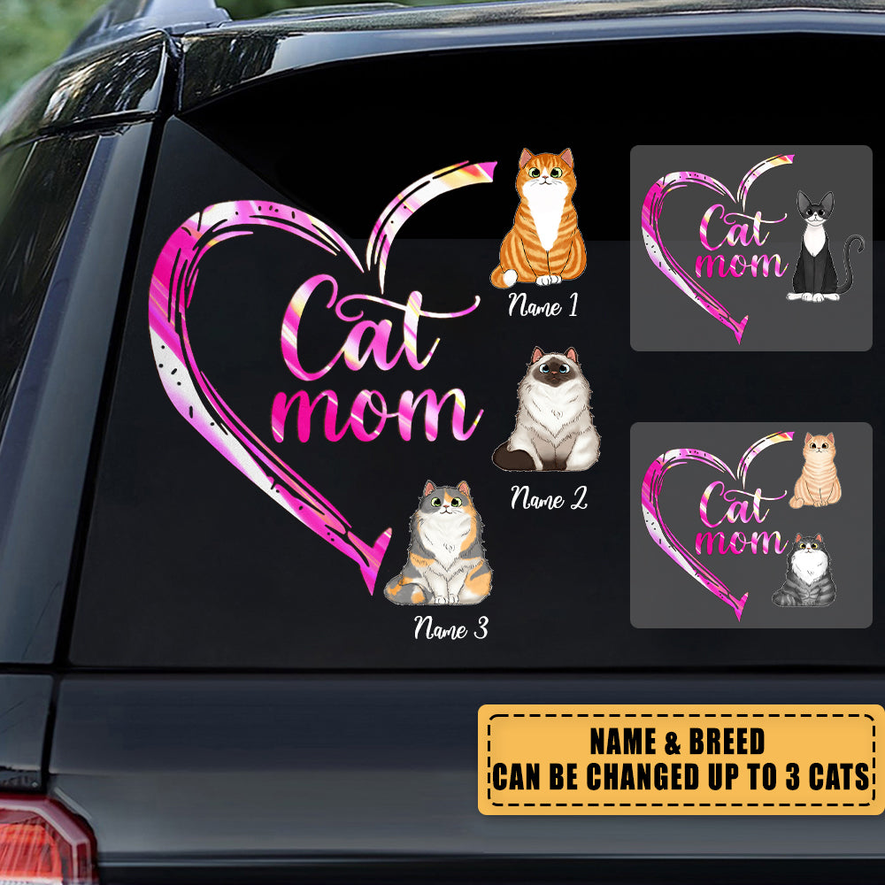 Beautiful Gift For Cat Mom Personalized Decal