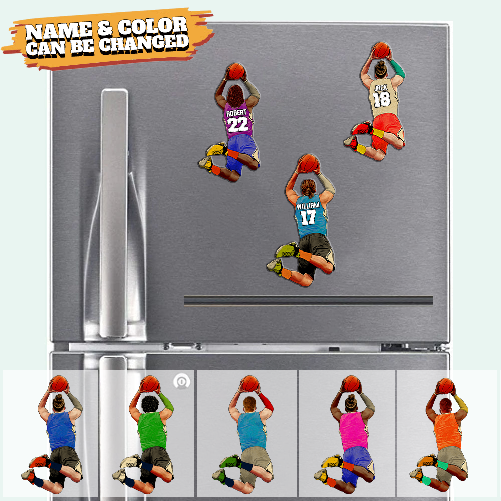 Personalized Basketball Player Fridge Magnet - Gift For Basketball Lover