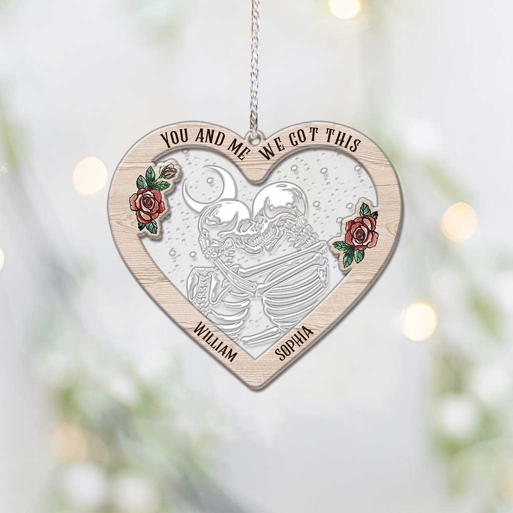 You And Me We Got This - Personalized Christmas Skull Layers Mix Ornament
