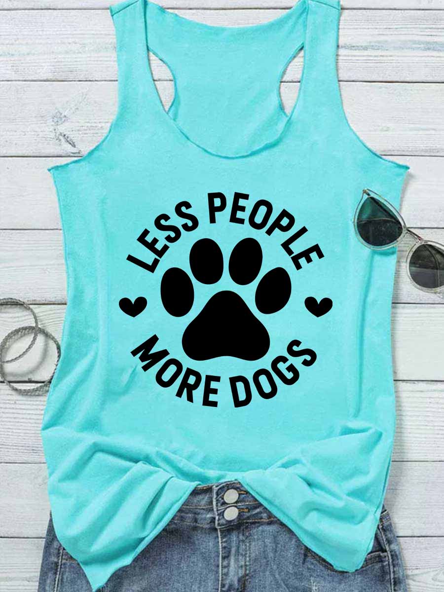Less People More Dogs Tank Top