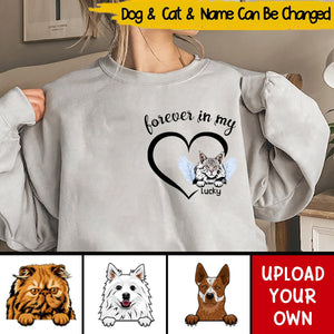 Forever In My Heart - Personalized Sweatshirt Gift For Pet Lover