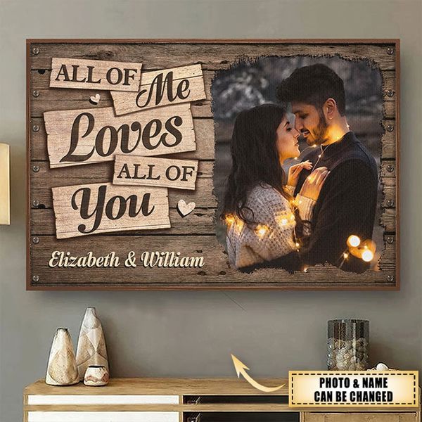 I Completely Love You - Upload Image, Gift For Couples, Husband Wife - Personalized Horizontal Poster