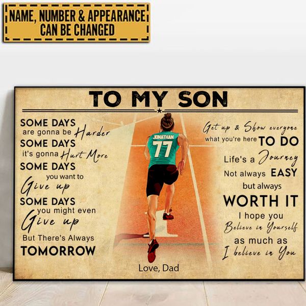 Custom Personalized Running Poster - Gift For Runner