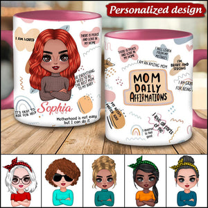 Mom daily-affirmation Personalized accent mug