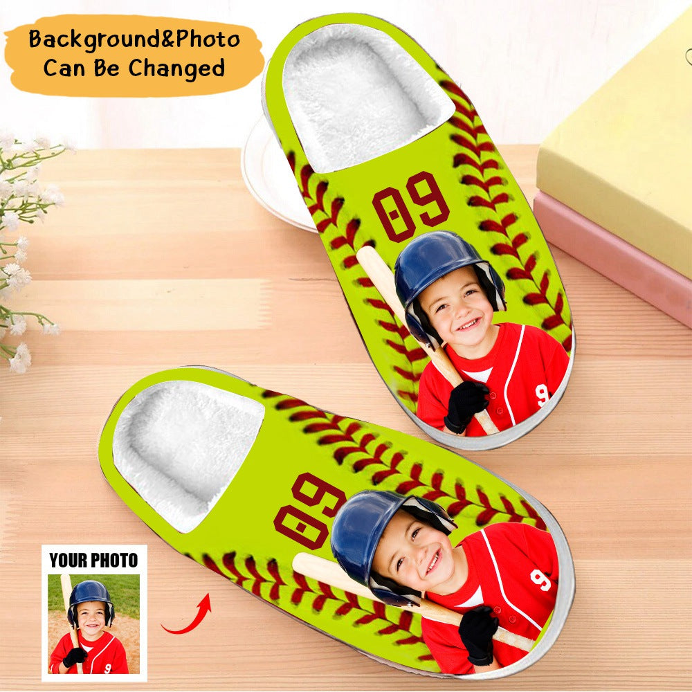 Custom Portrait Photo Basketball Sports And Accessories Personalized Slippers
