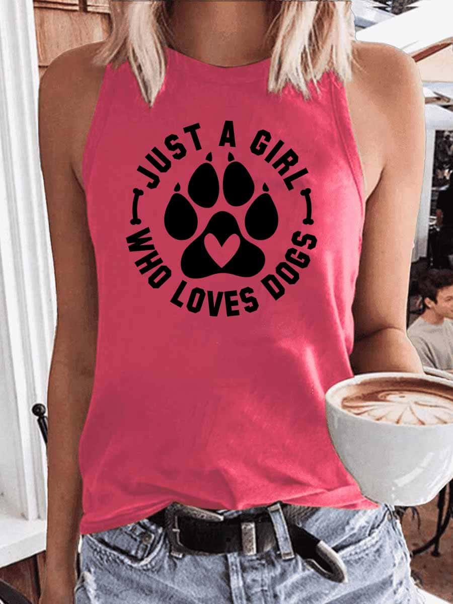 Women's Just A Girl Who Loves Dogs Tank Top