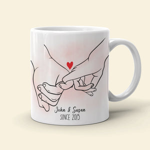 I Pinky Promise To Always Be By Your Side Personalized Couple Mug, Gift For Couple
