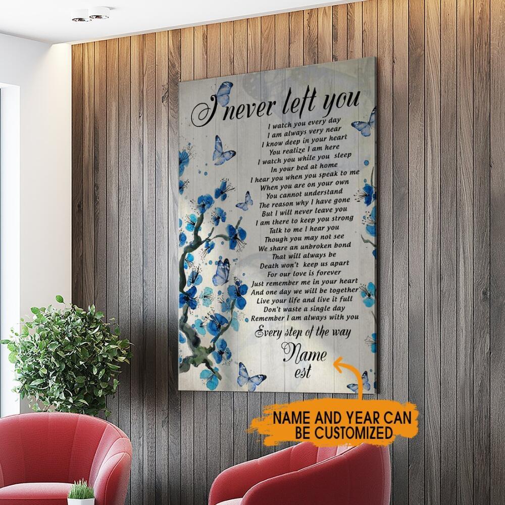 I Never Left You Butterfly Portrait Poster - Personalized Custom Poster