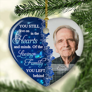 Hearts And Minds - Personalized Ceramic Christmas Ornament