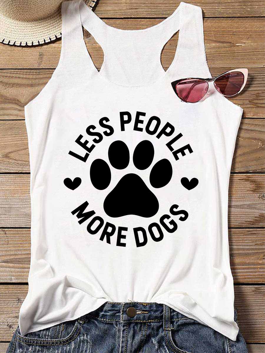 Less People More Dogs Tank Top