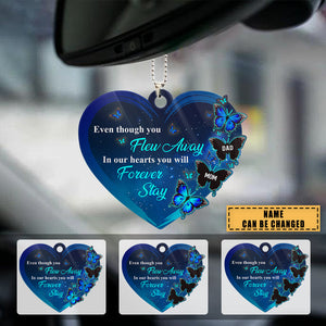 In Our Hearts You Will Forever Stay - Personalized Flat Acrylic Ornament