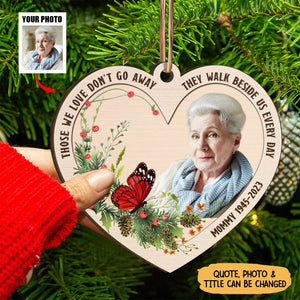 Memorial Christmas Ornament I'm Always With You - Personalized Wooden Photo Ornament