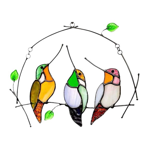 The Best Gift-Birds Stained  Window  Panel Hangings🎁