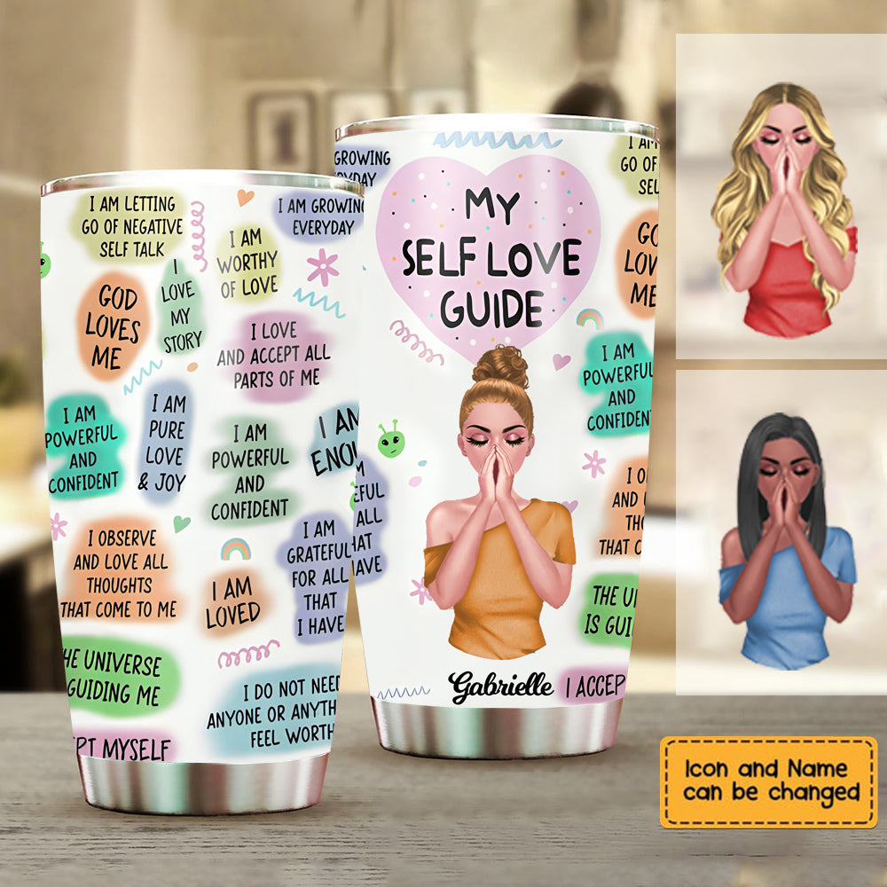 Personalized Steel Tumbler - My Self Love Guide