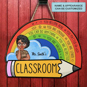 Personalized custom Door Sign -Welcoming,Birthday,Gift For Teacher - In My Class