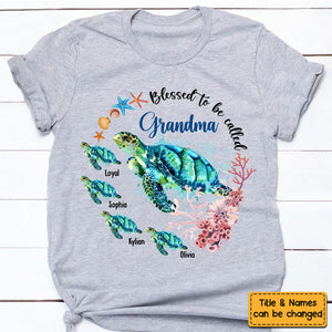 Personalized Grandma Turtle Shirt - Gift For Grandma