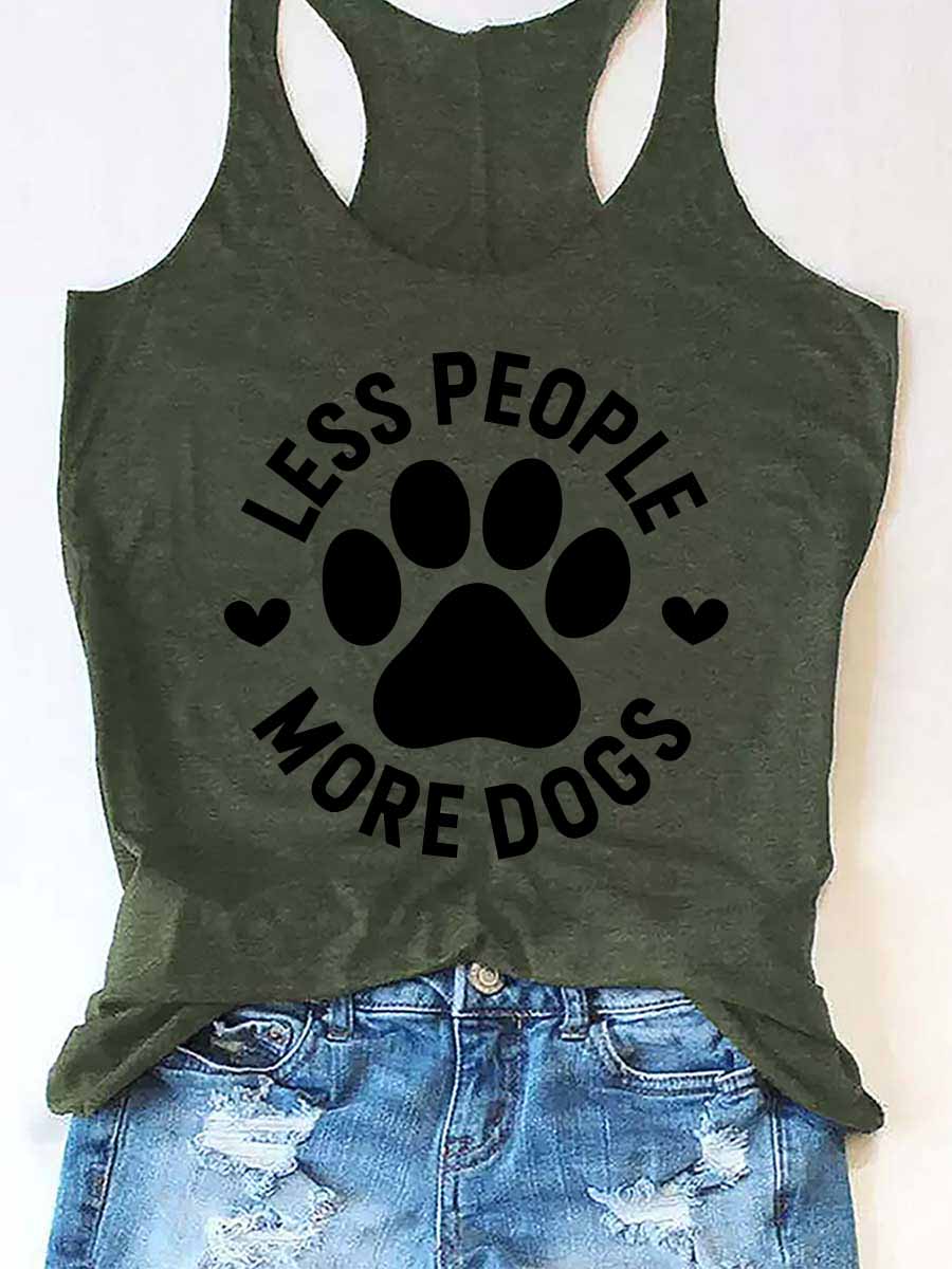 Less People More Dogs Tank Top