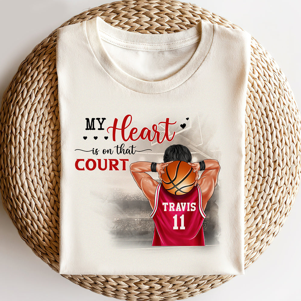 Basketball My Heart Is On That Court - Personalized Shirt