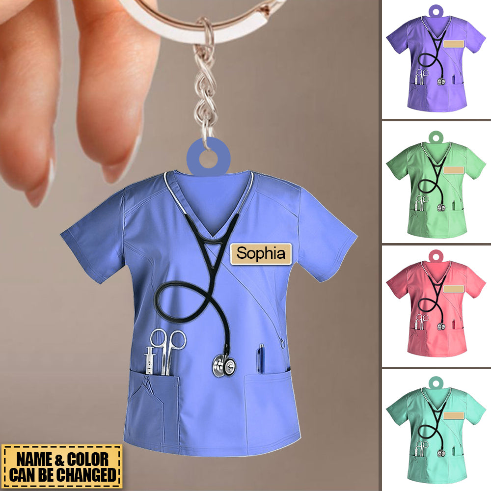 Personalized Nurse Uniform Keychain - Gift For Nurse - qianwill