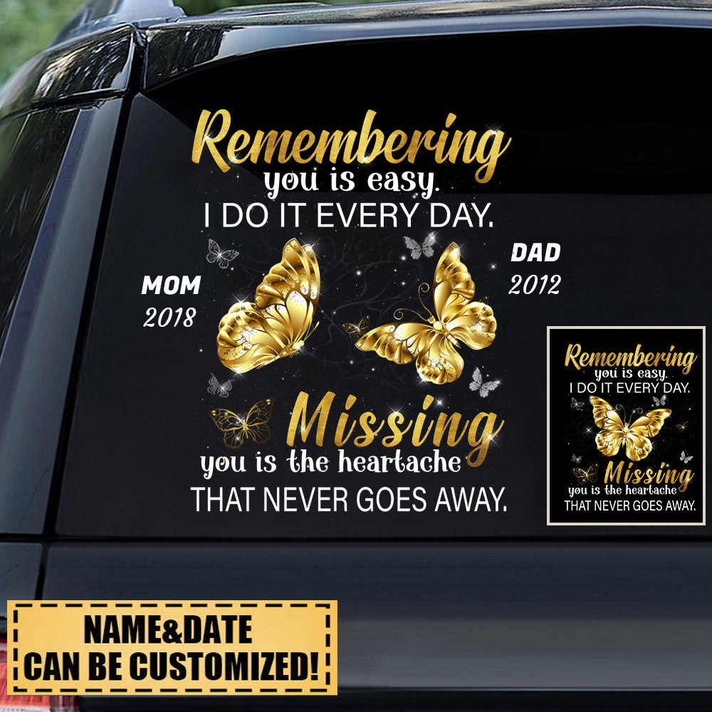 Personalized Butterflies Memorial Sticker
