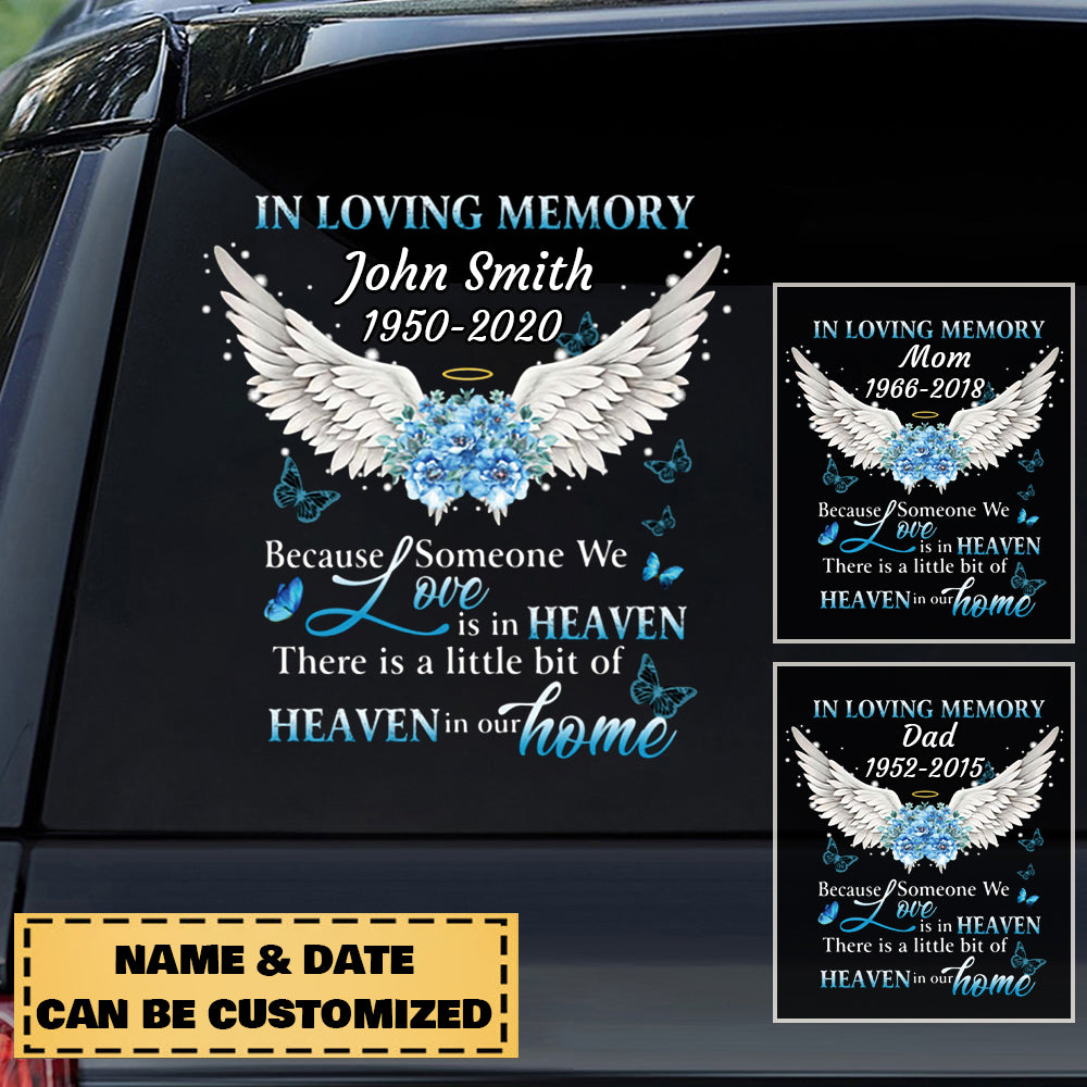 Memorial In Loving Memory Personalized Decal