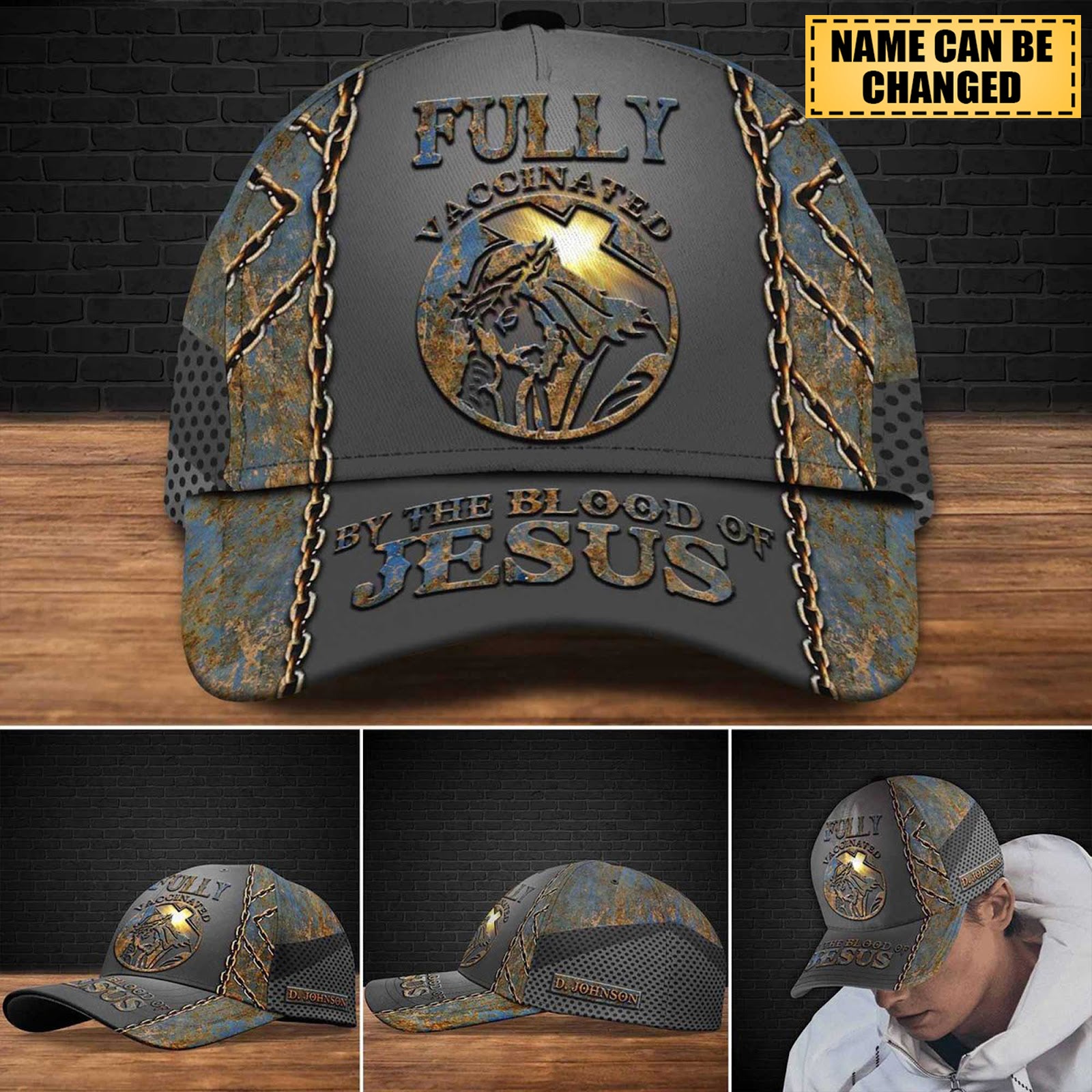Personalized Fully Vaccinated By The Blood Of Jesus Cap Jesus Gift Jesus Cap