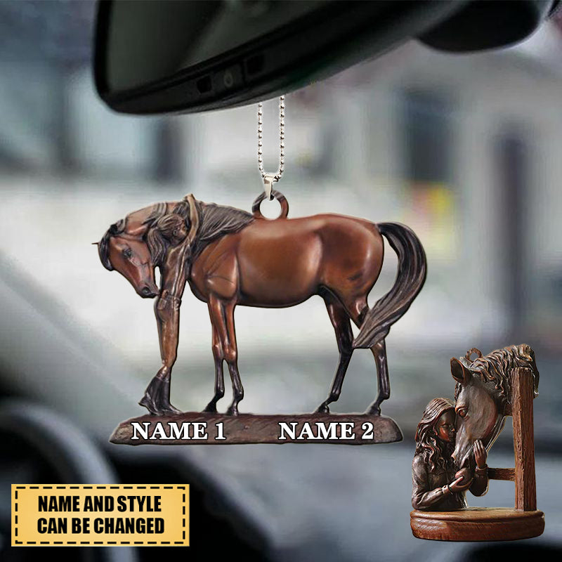Horse And Girl - Personalized Acrylic Ornament