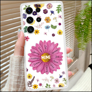 Personalized Gift For Grandma Mom Flower Birthday Gift Space Phone case