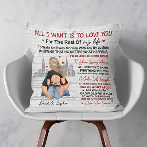 I Want Is To Grow Old With You Couples - Personalized Pillowcase