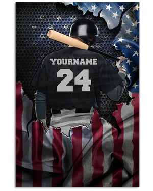 Custom Personalized Baseball Vertical Poster,Best Gift For Baseball Lovers
