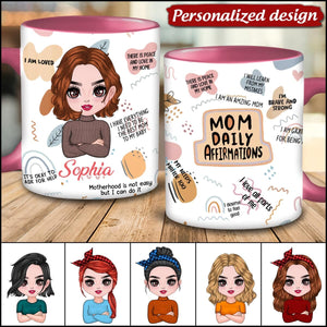 Mom daily-affirmation Personalized accent mug