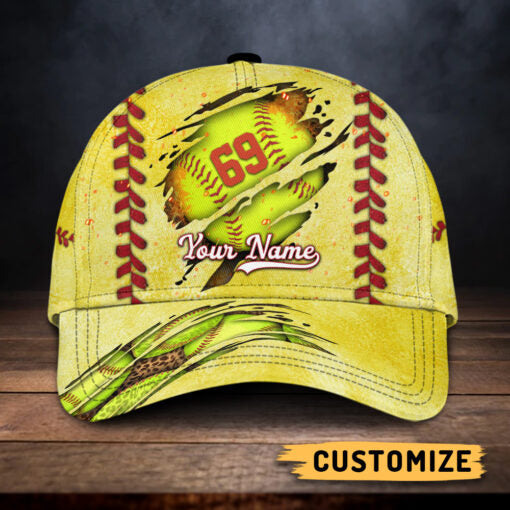 Personalized Custom Crack Softball Classic Cap