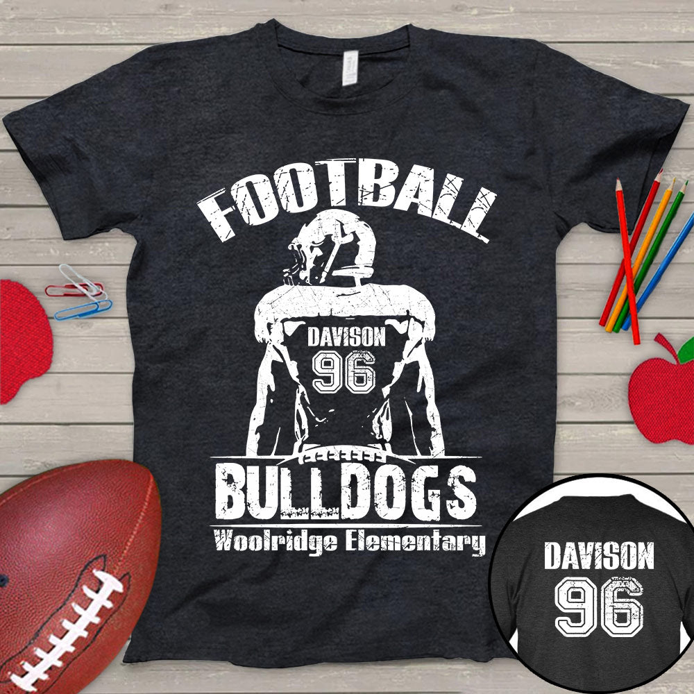 Personalized Football Custom Mascot School's Name Sport Spirit T-Shirt