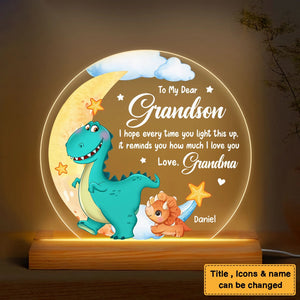 Gift For Grandson Plaque LED Lamp Night Light