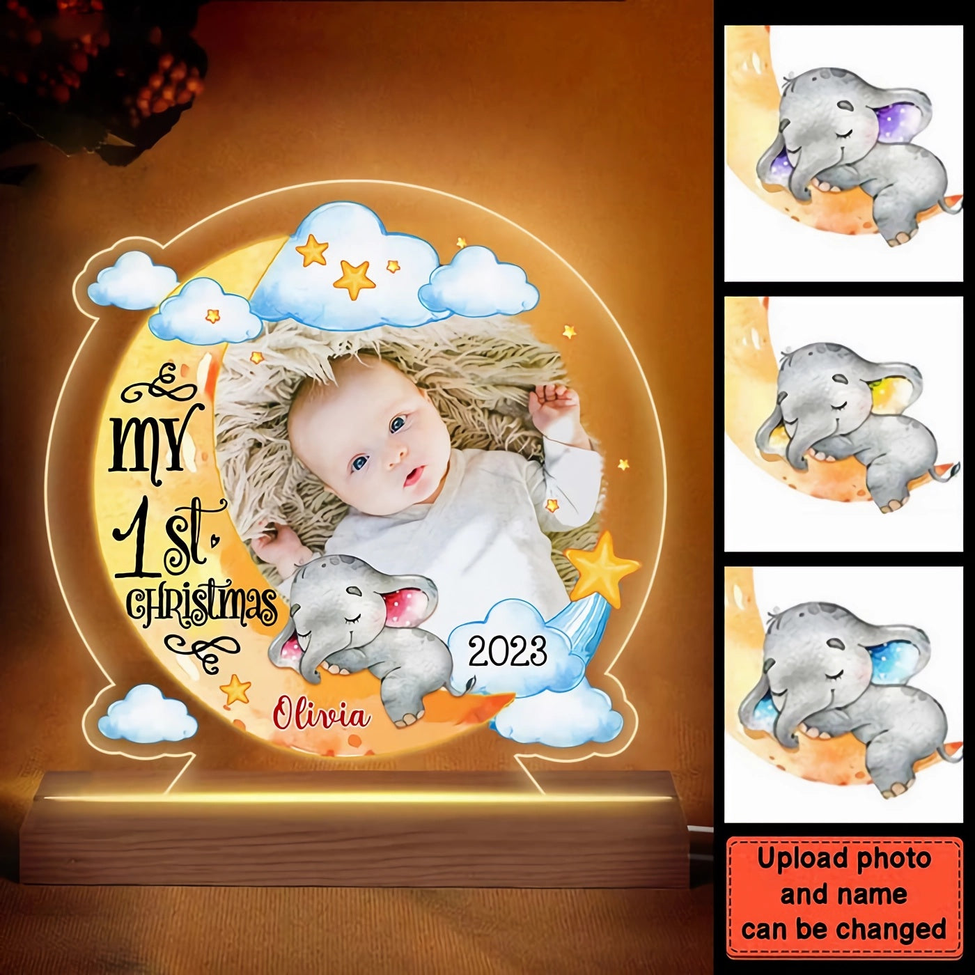Gift For New Born Baby Plaque LED Lamp Night Light