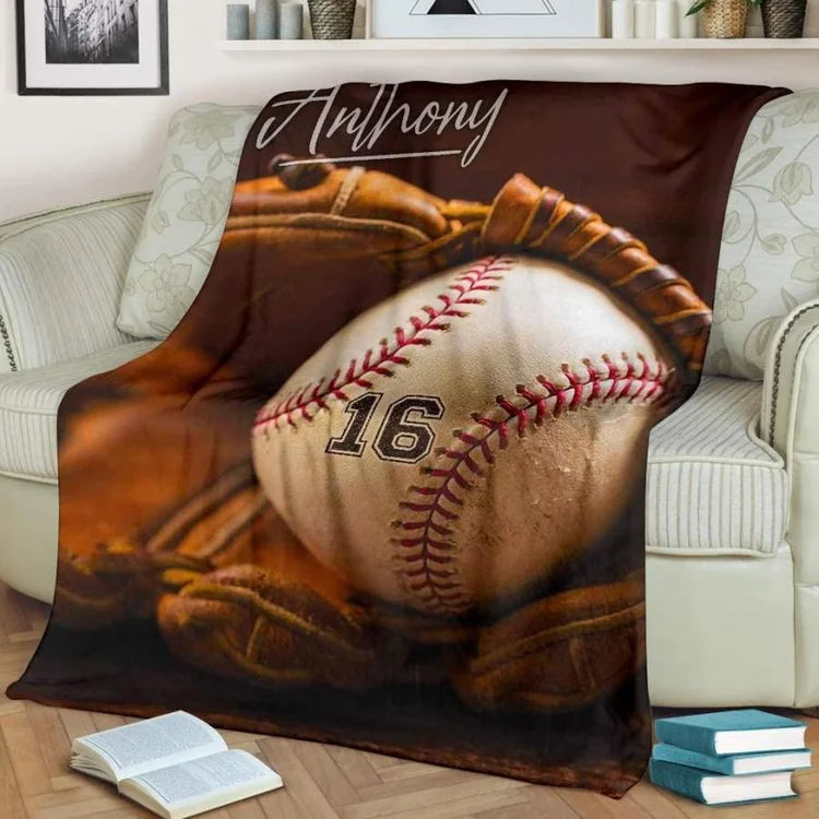 Personalized Lovely Kid Blanket for Comfort & Unique-Gift For Baseball Lover
