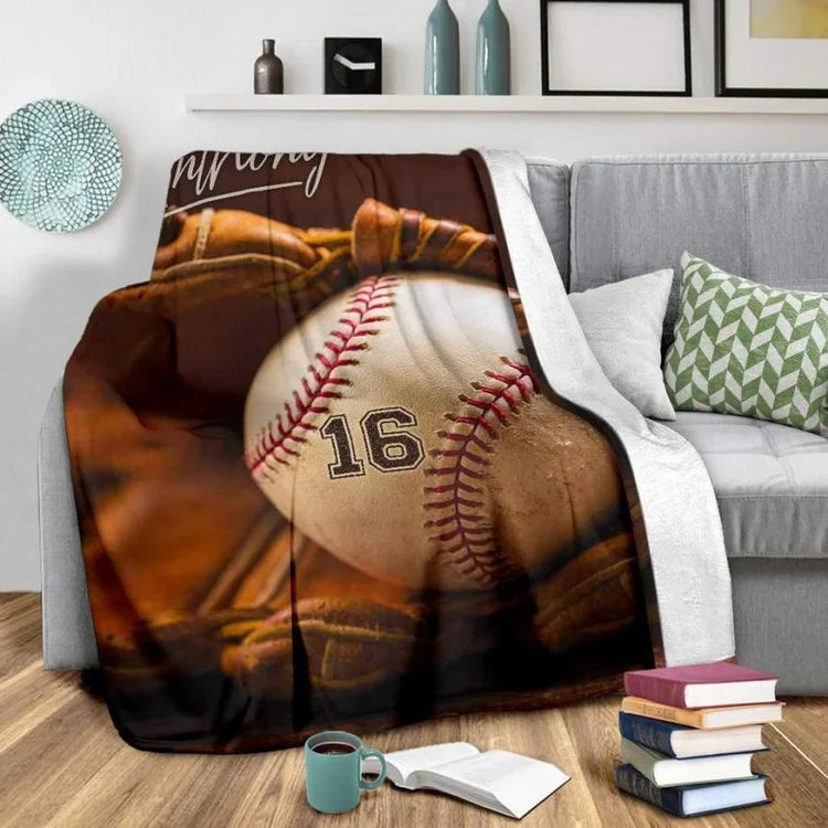 Personalized Lovely Kid Blanket for Comfort & Unique-Gift For Baseball Lover