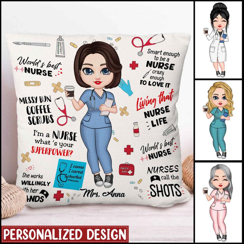 Pretty Doll World's Best Nurse Personalized Pillow