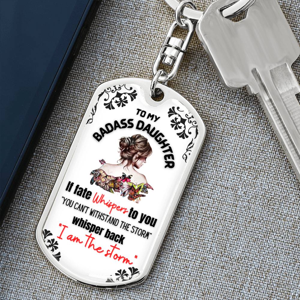 Empowering Keepsake for Daughter - I Am the Storm Keychain - Limited Stock Available