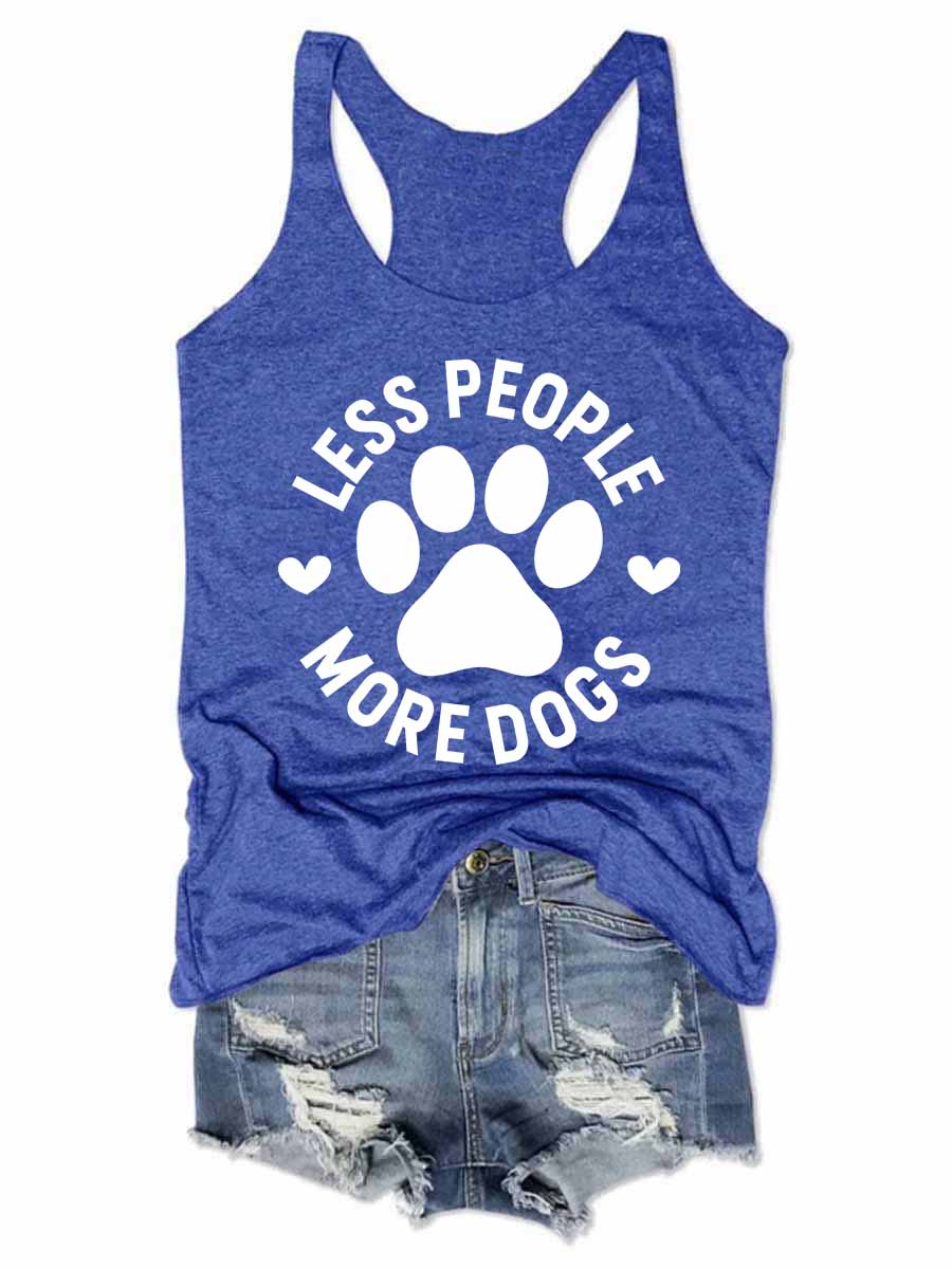 Less People More Dogs Tank Top